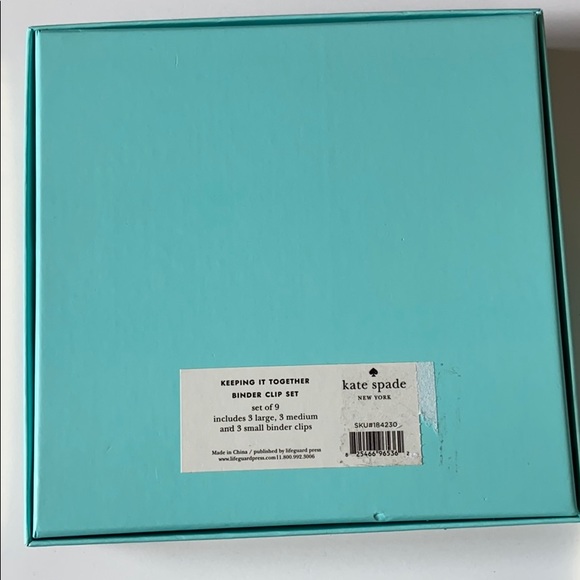 🔖 KATE SPADE New York Binder Clips Dots & Stripes - Picture 4 of 4